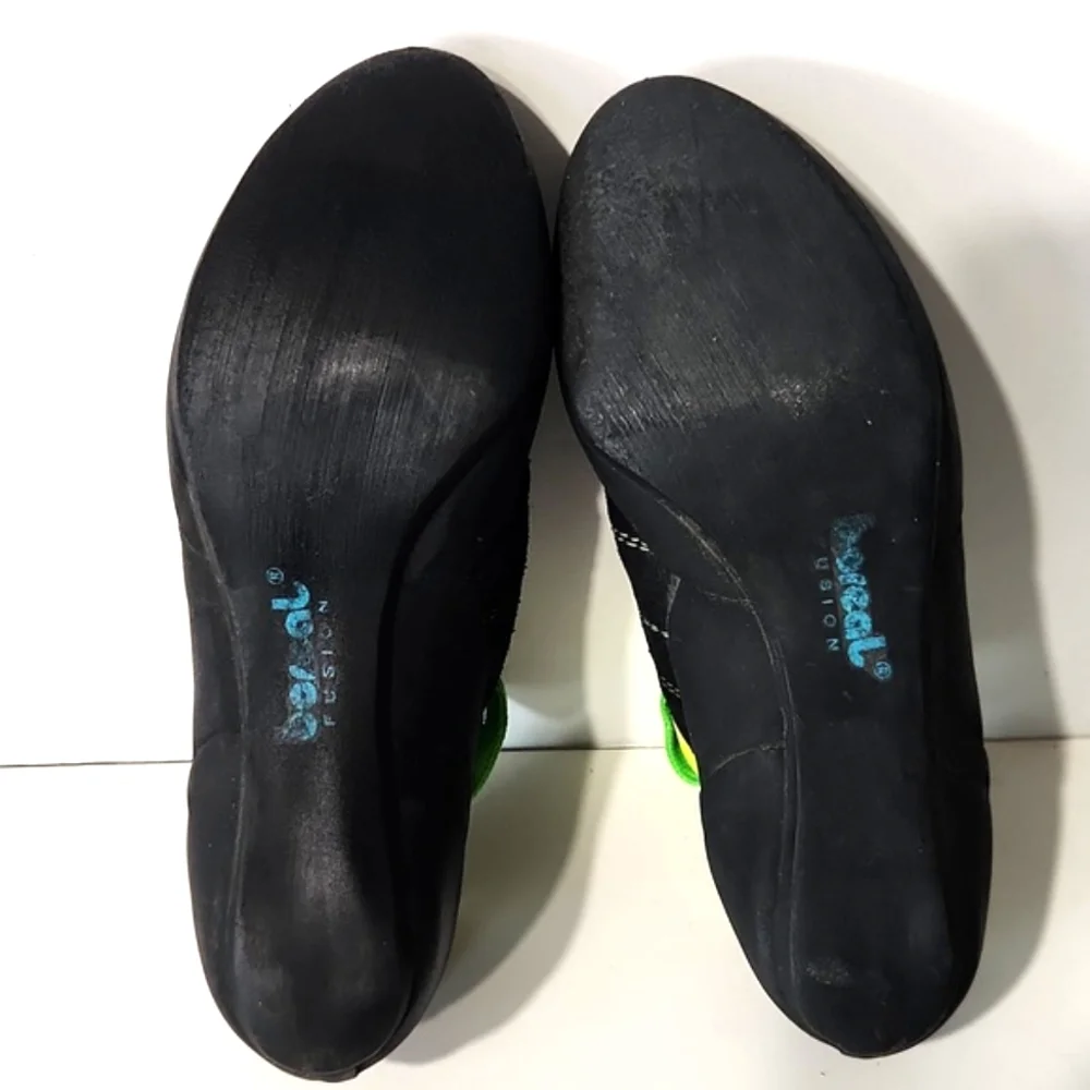 Boreal Ace Lucky Charm Rock Climbing Shoe Black Suede w/Yellow & Lime Size 5 - Picture 10 of 13